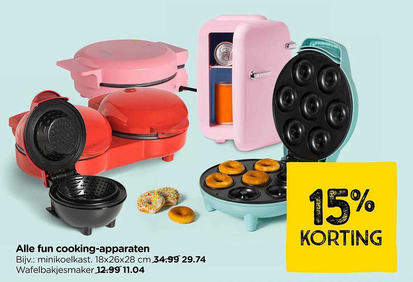 Alle fun cooking-apparaten 15% KORTING