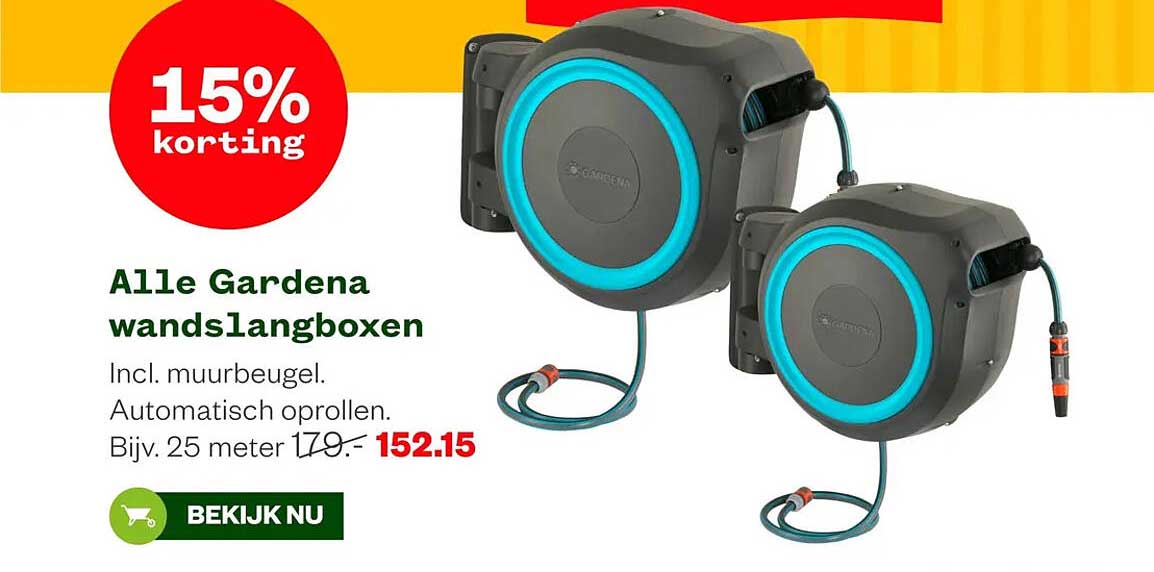 Alle Gardena wandslangboxen