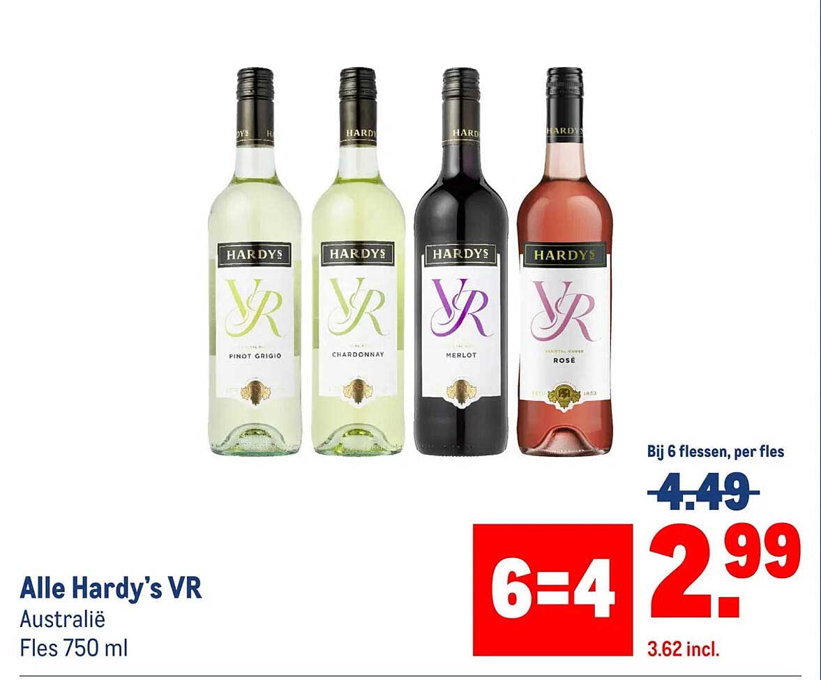 Alle Hardy’s VR Australië Fles 750 ml 6=4
