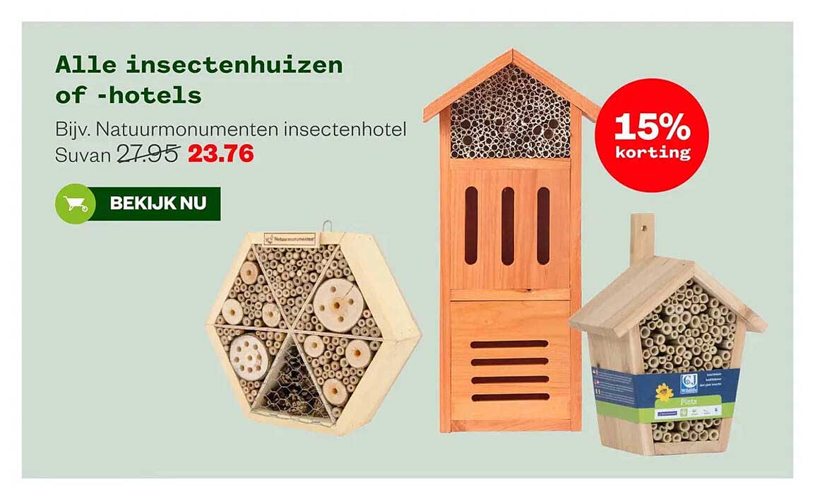 Alle insectenhuizen of -hotels