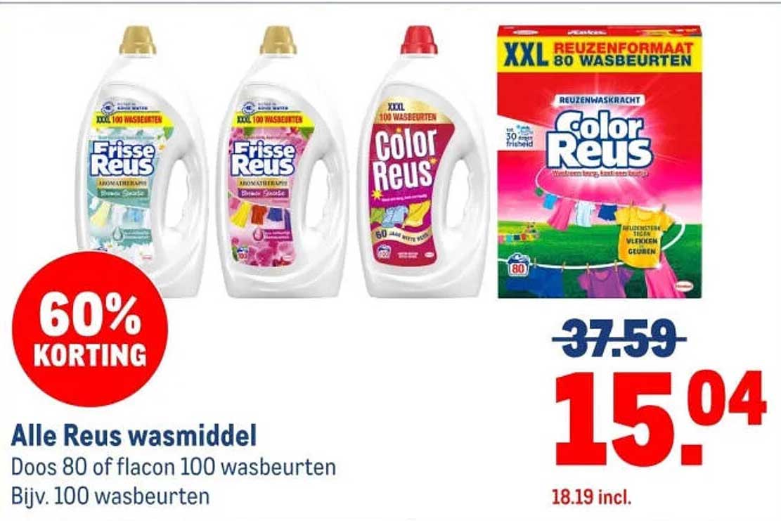 Alle Reus wasmiddel