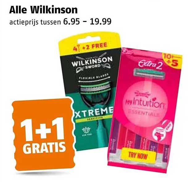 Alle Wilkinson 1+1 GRATIS