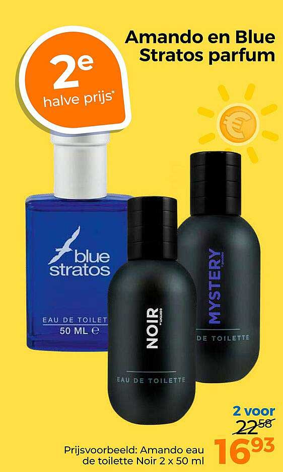 Amando en Blue Stratos parfum 2e halve prijs