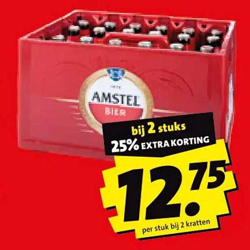 Amstel Bier bij 2 stuks 25% extra korting