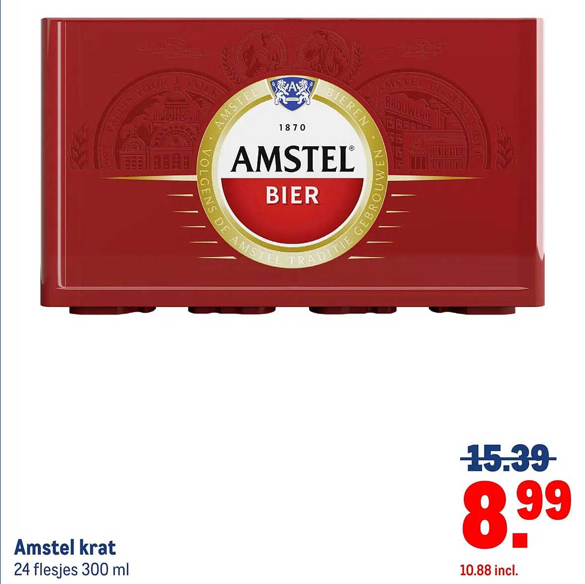 Amstel krat 24 flesjes 300 ml