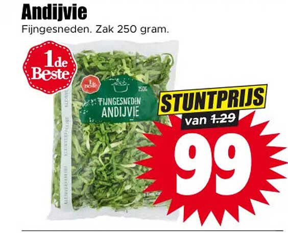 Andijvie Fijngesneden, Zak 250 gram. STUNTPRIJS