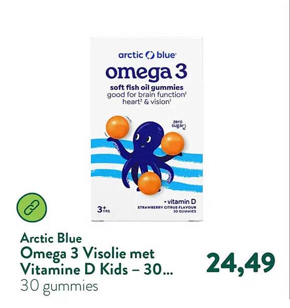 Arctic Blue Omega 3 Visolie met Vitamine D Kids – 30...