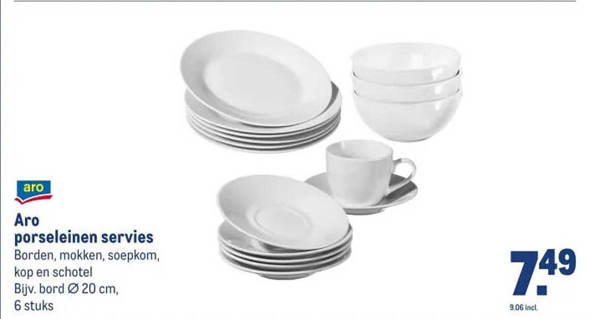 Aro porseleinen servies