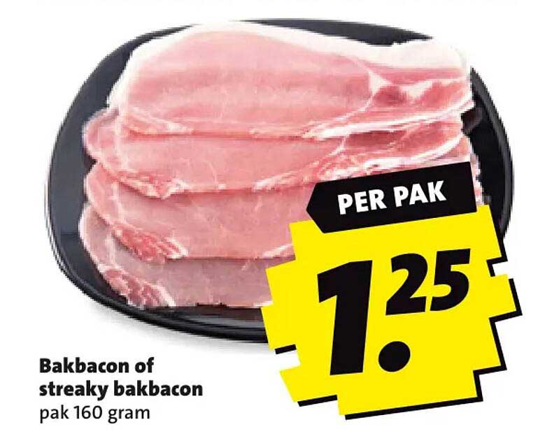 Bakbacon of streaky bakbacon pak 160 gram