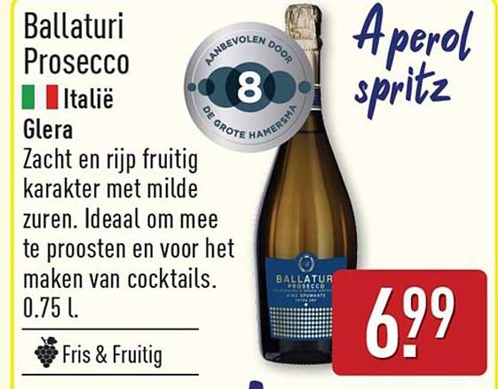 Ballaturi Prosecco Italië Glera Aperol spritz
