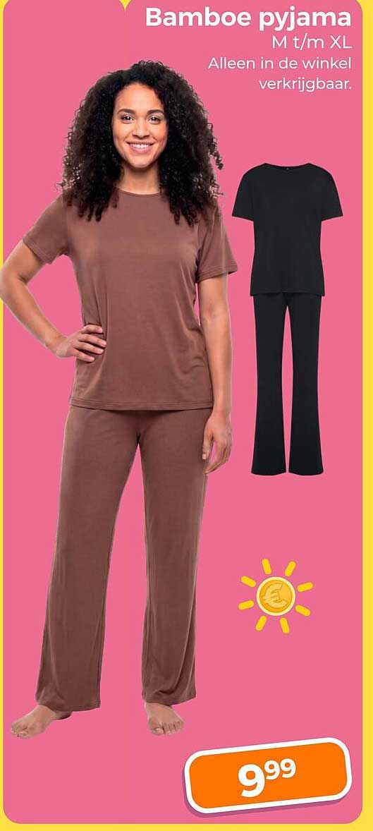 Bamboo pyjama M t/m XL Alleen in de winkel verkrijgbaar.