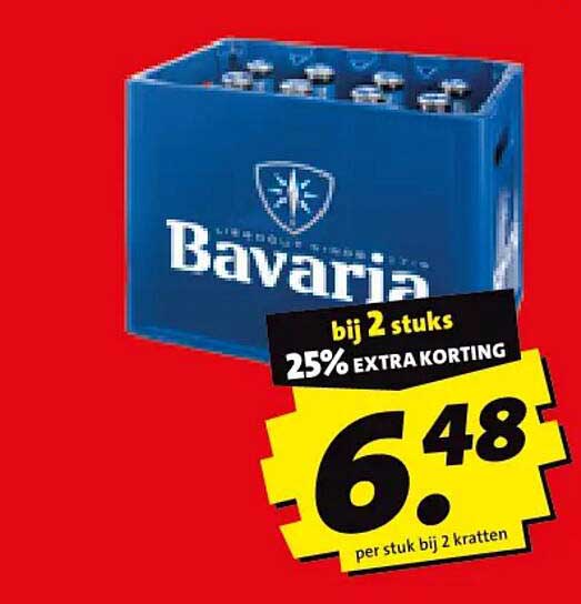 Bavaria bij 2 stuks 25% extra korting
