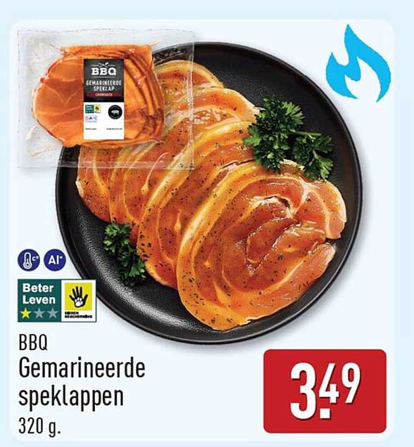 BBQ Gemarineerde speklappen 320 g.