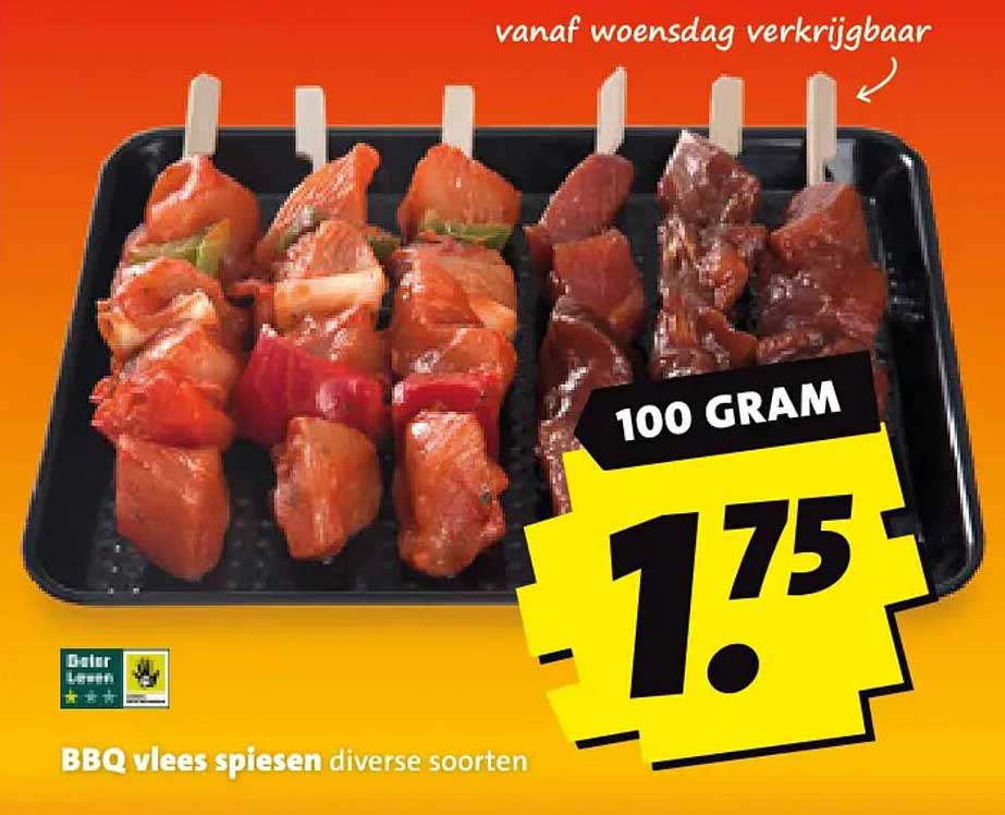 BBQ vlees spiesen diverse soorten