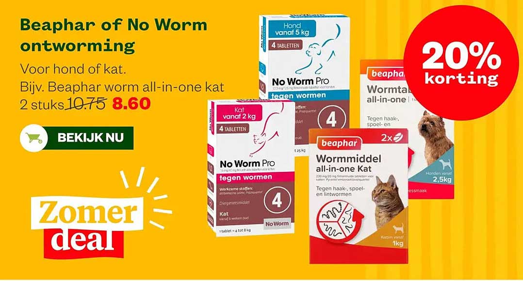 Beaphar of No Worm ontworming