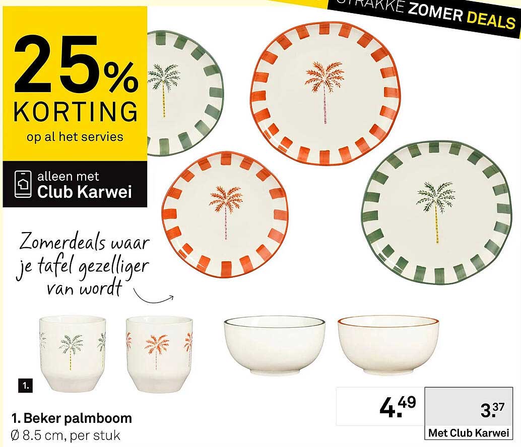 Beker palmboom