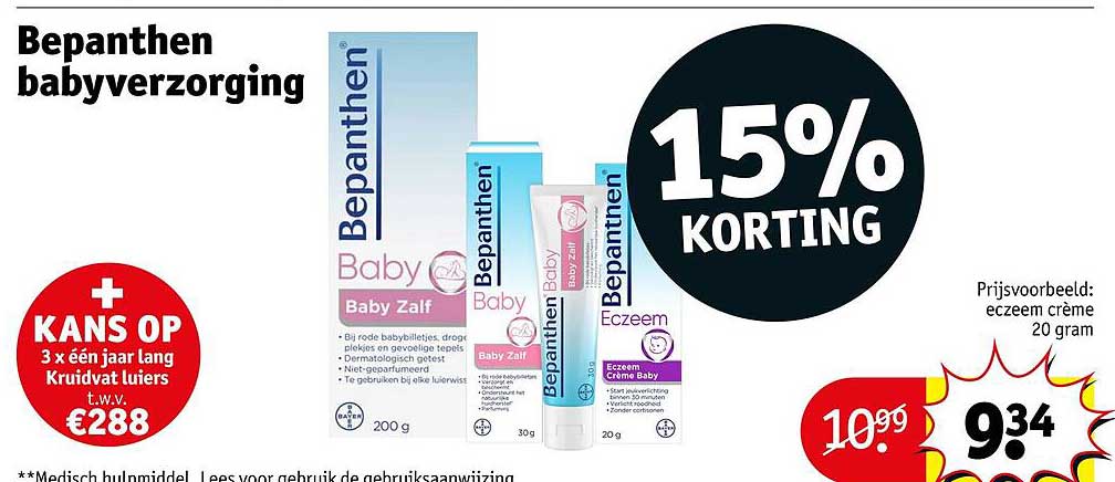 Bepanthen babyverzorging 15% KORTING