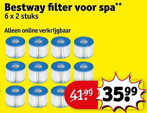 Bestway filter voor spa** 6 x 2 stuks Alleen online verkrijgbaar