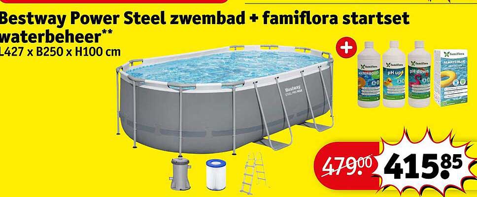 Bestway Power Steel zwembad + familora startset waterbeheer**