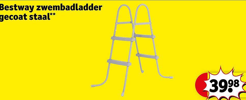 Bestway zwembadladder gecoat staal**