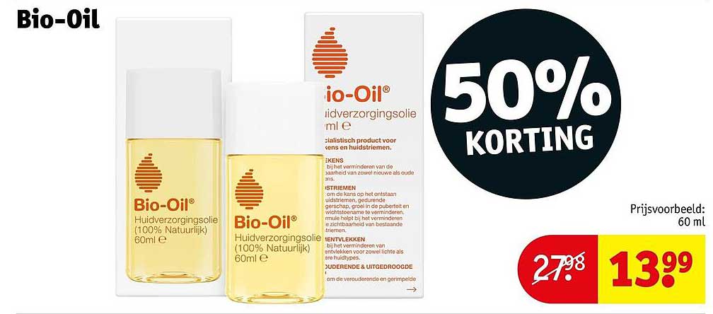 Bio-Oil Huidverzorgingsolie (100% Natuurlijk) 60ml 50% KORTING
