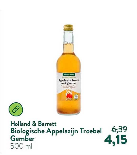 Biologische Appelazijn Troebel Gember 500 ml