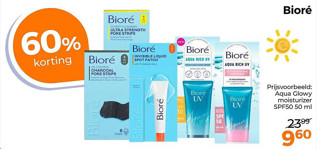 Bioré 60% korting