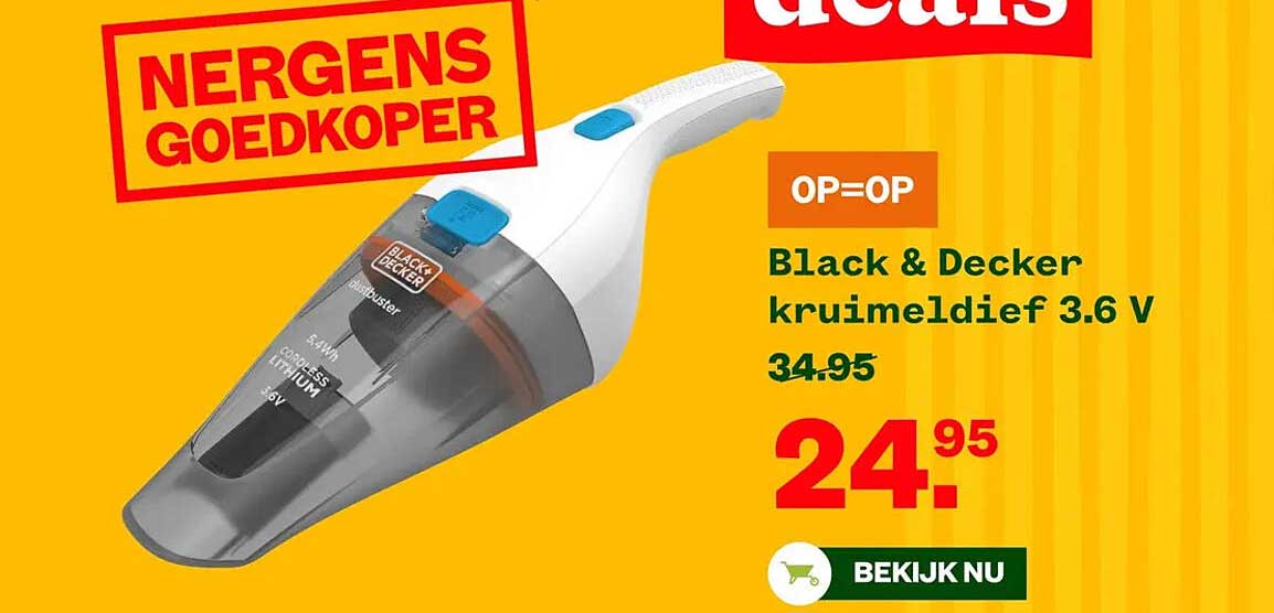 Black & Decker kruimeldief 3.6 V OP=OP