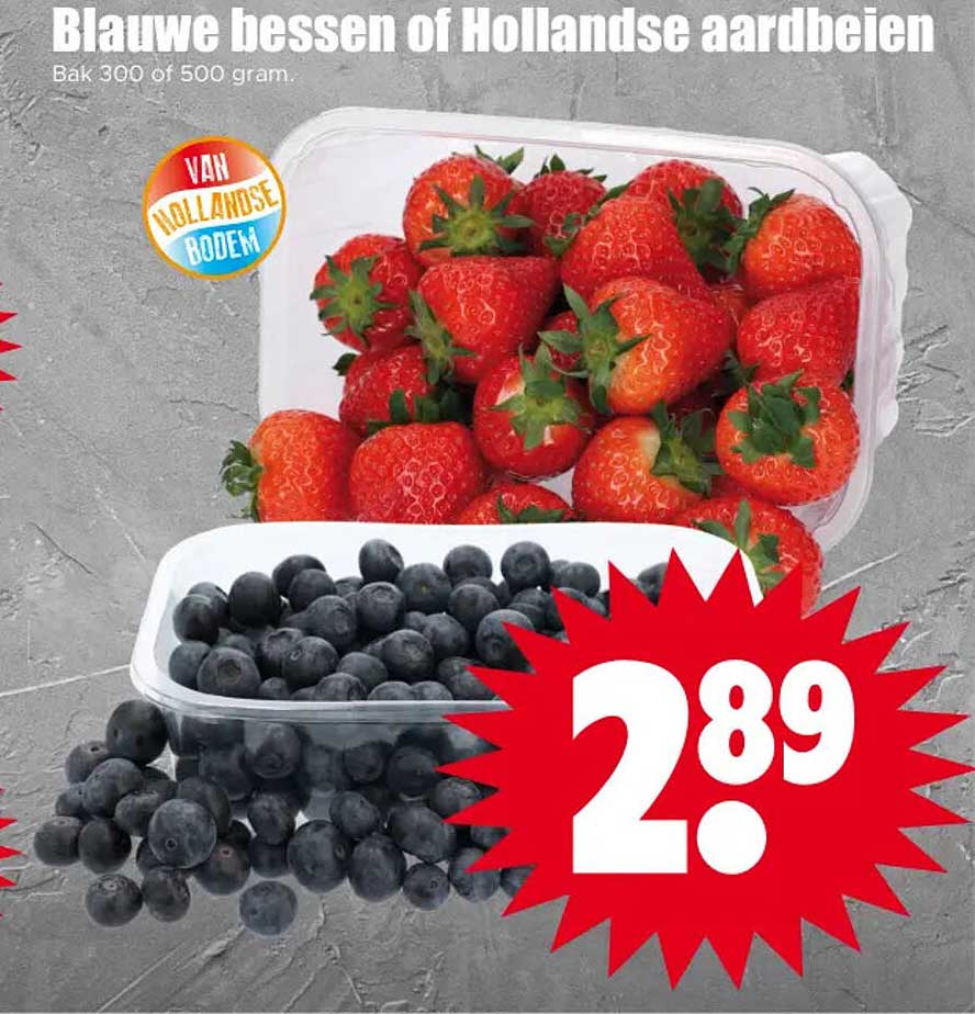Blauwe bessen of Hollandse aardbeien