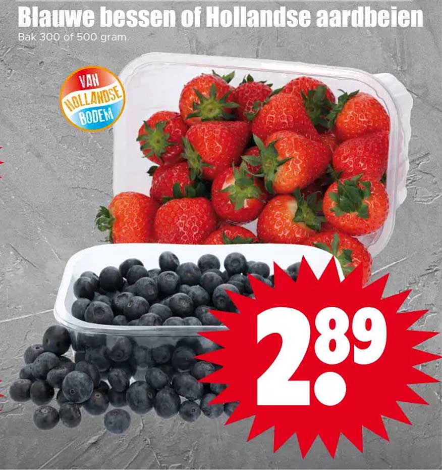 Blauwe bessen of Hollandse aardbeien