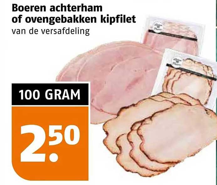 Boeren achterham of ovengebakken kipfilet van de versafdeling