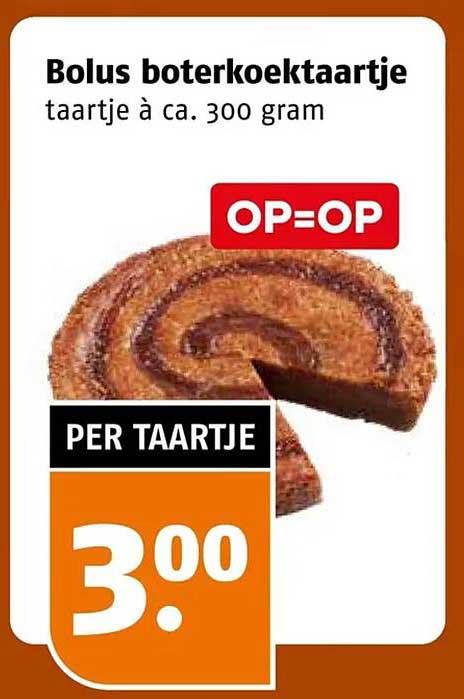 Bolus boterkoektaartje taartje à ca. 300 gram OP=OP