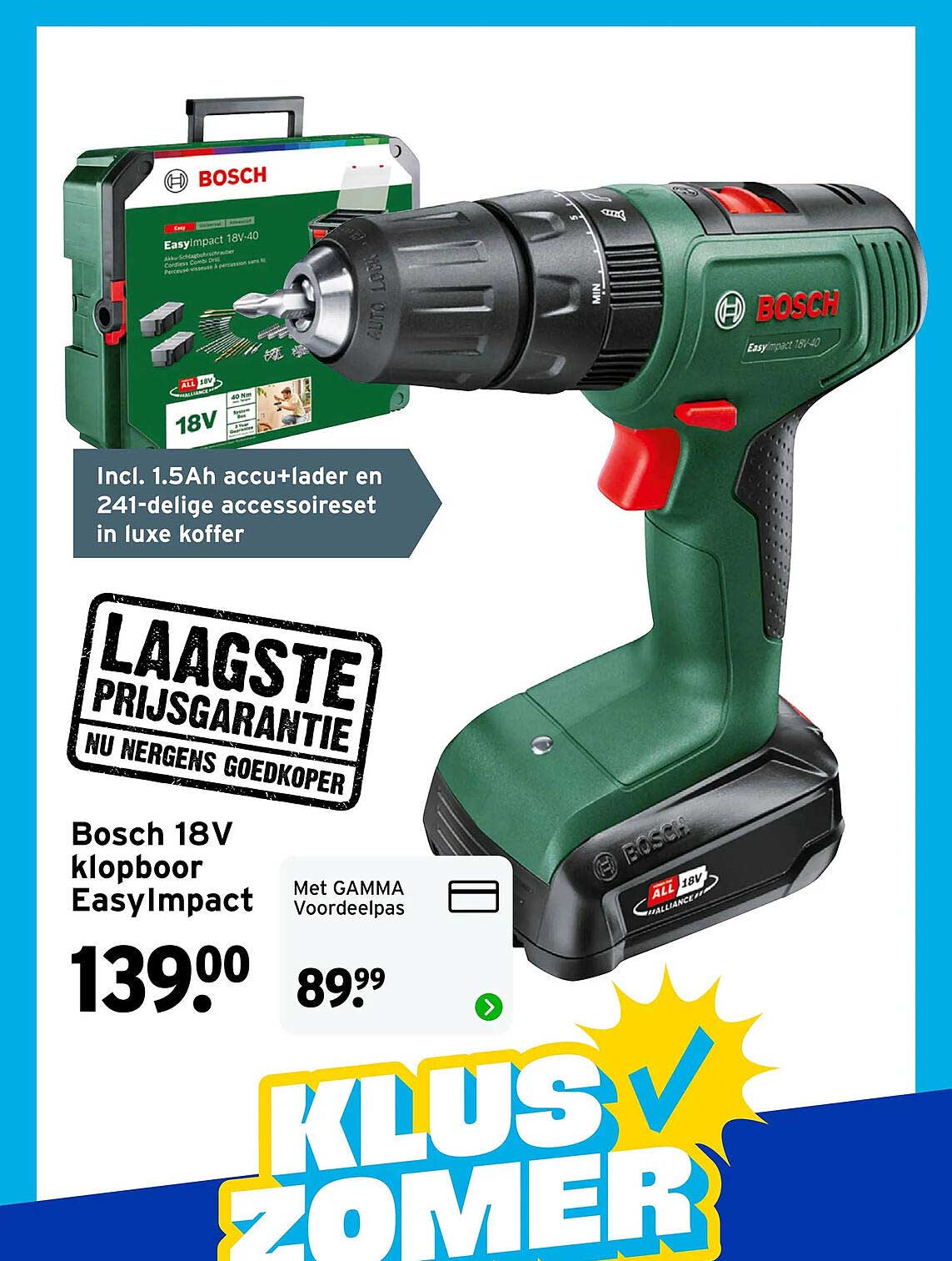 Bosch 18V klopboor EasyImpact