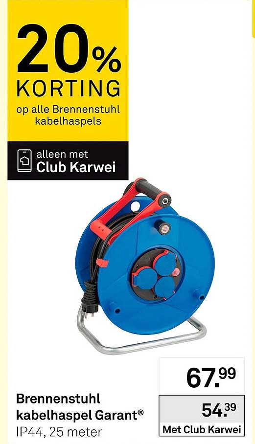 Brennenstuhl kabelhaspel Garant® IP44, 25 meter