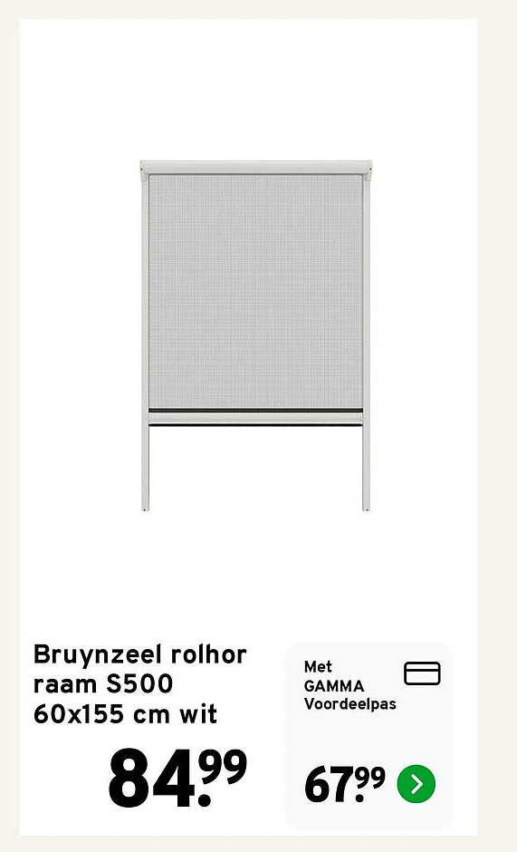 Bruynzeel rolhhor raam S500 60x155 cm wit