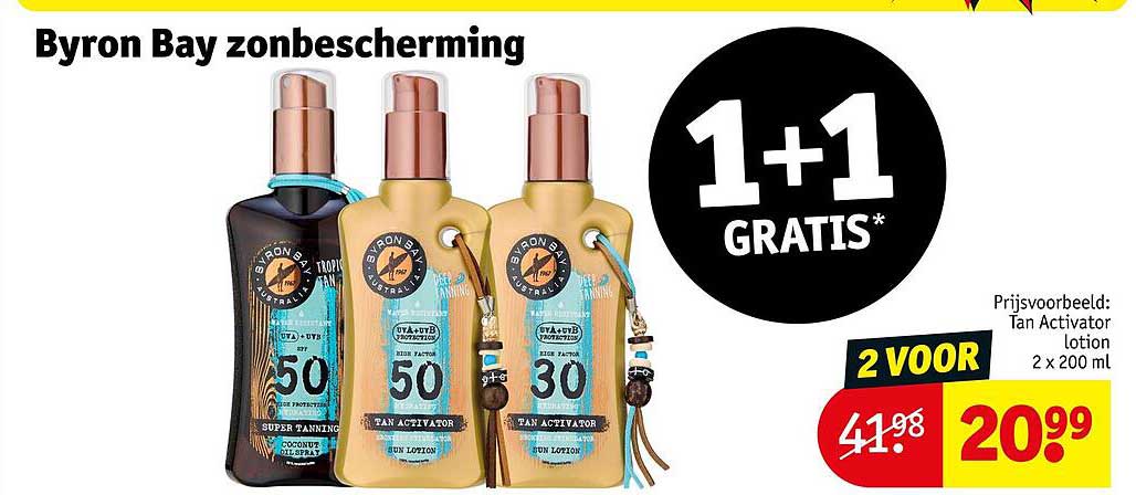 Byron Bay zonbescherming 1+1 gratis