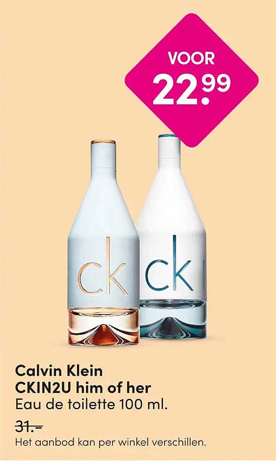 Calvin Klein CKIN2U him of her Eau de toilette 100 ml.