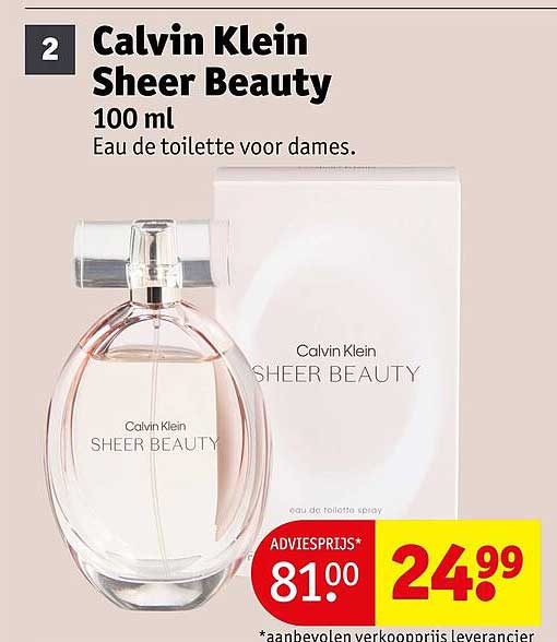 Calvin Klein Sheer Beauty 100 ml Eau de toilette voor dames.