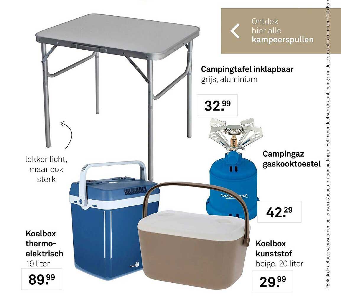 Campingtafel inklapbaar grijs, aluminium