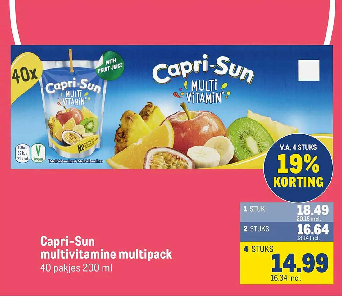 Capri-Sun multivitamine multipack 40 pakjes 200 ml