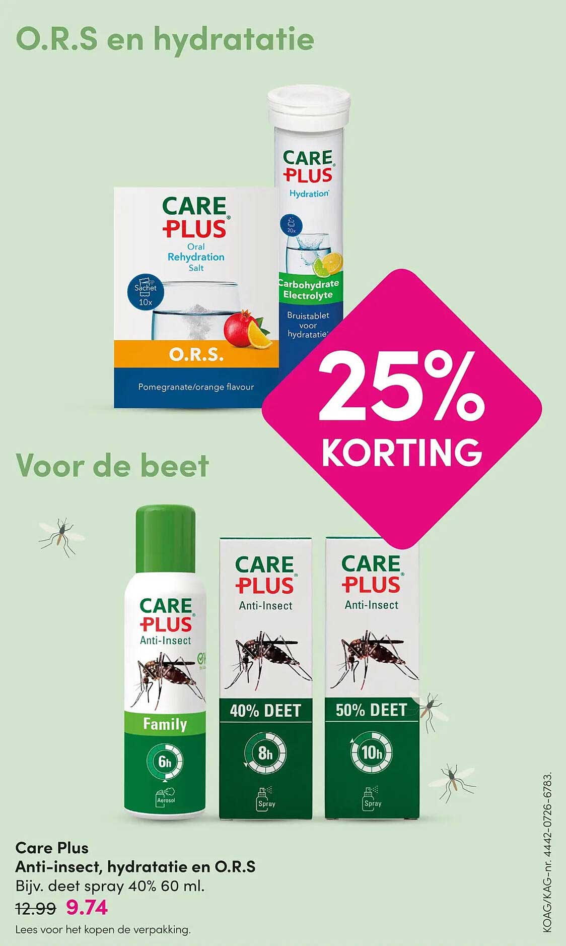 Care Plus Anti-insect, hydratatie en O.R.S. 25% korting
