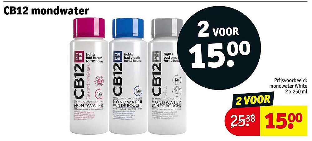 CB12 mondwater 2 voor 15.00