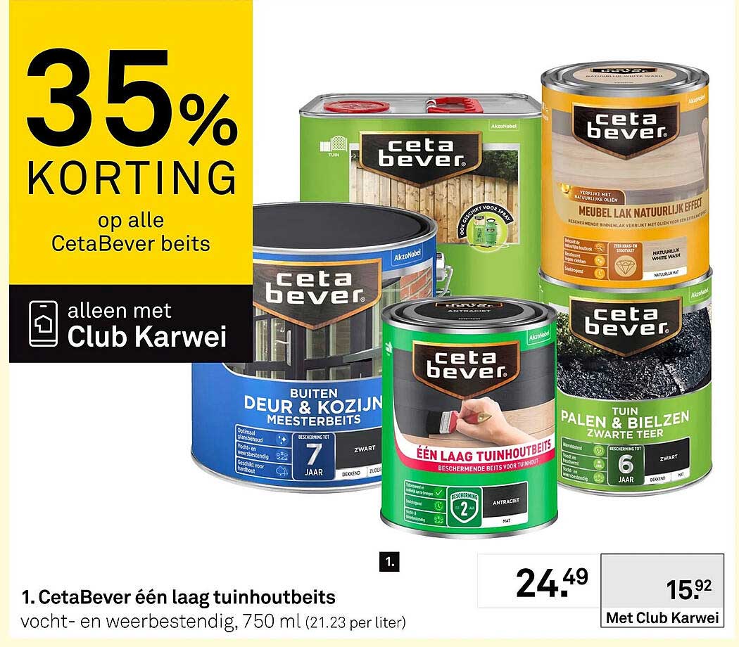 CetaBever één laag tuinhoutbeits
