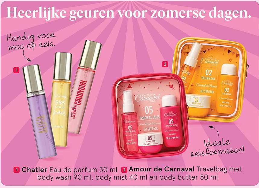 Chatler Eau de parfum 30 ml body wash 90 ml, body mist 40 ml en body butter 50 ml