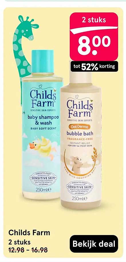 Childs Farm 2 stuks tot 52% korting