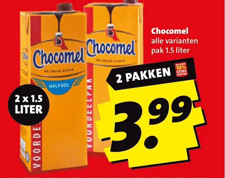 Chocomel alle varianten pak 1.5 liter 2 pakken