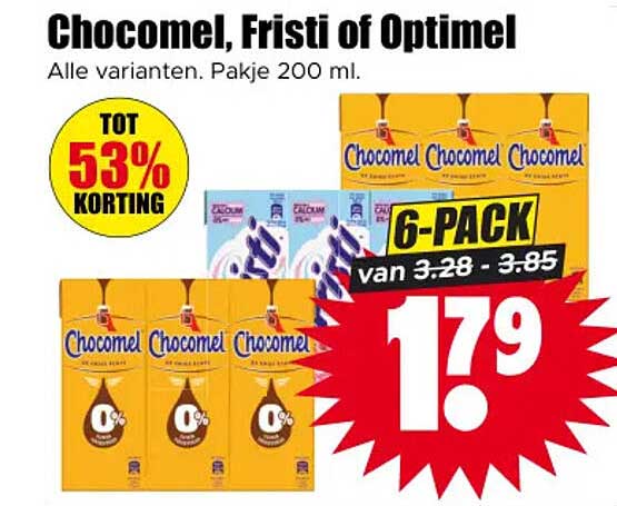 Chocomel, Fristi of Optimel