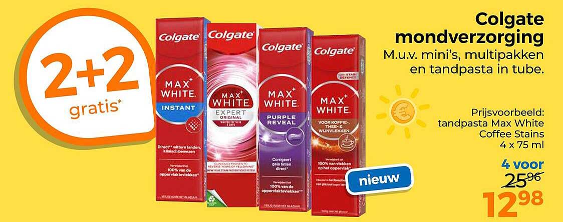 Colgate mondverzorging 2+2 gratis