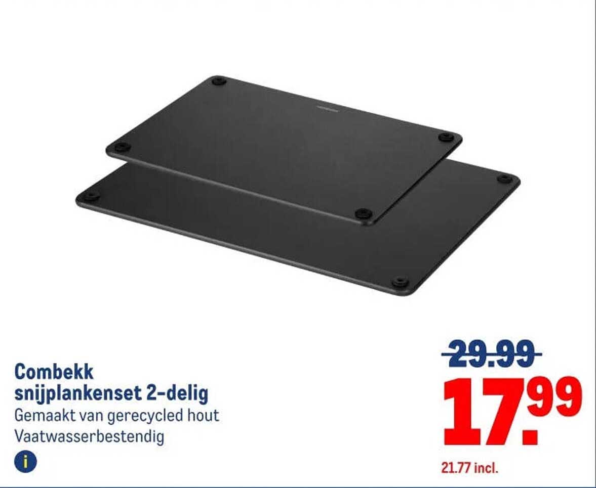 Combekk snijplankenset 2-delig