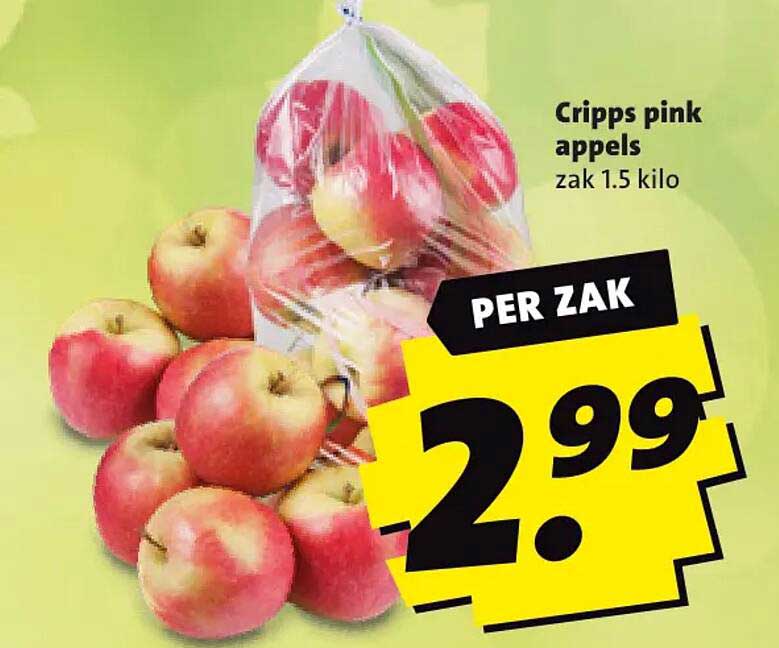 Cripps pink appels zak 1.5 kilo